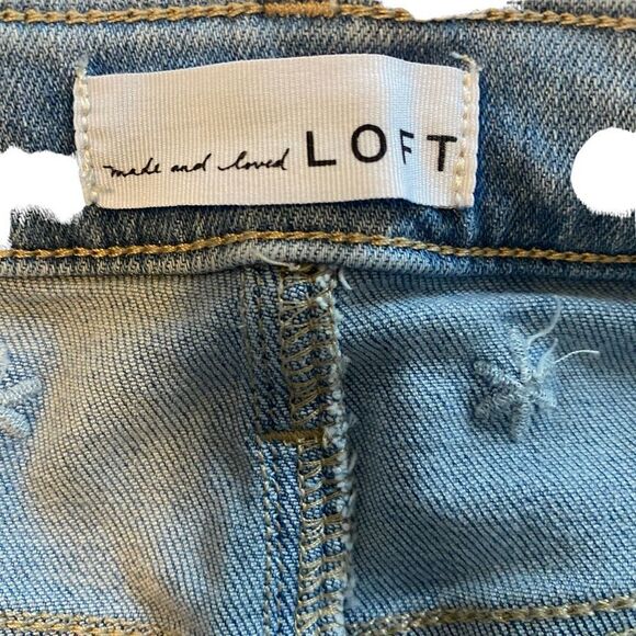 Loft Flower Blue Jeans Sz 28/6 - Picture 7 of 10